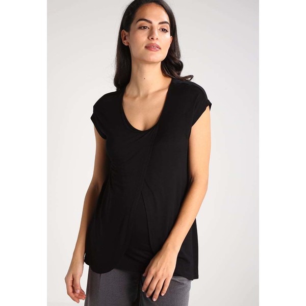 Zalando Essentials Maternity T-shirt z nadrukiem black ZX029GA0F