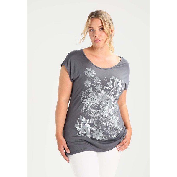 Anna Field Curvy T-shirt z nadrukiem dark gray AX821DA1C