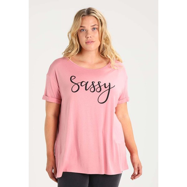 Dorothy Perkins Curve SASSY T-shirt z nadrukiem peach DP621D028