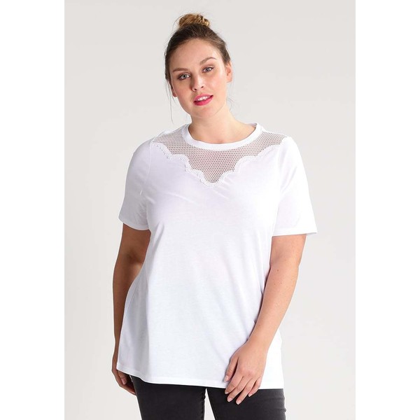 New Look Curves YOKE T-shirt z nadrukiem white N3221D09F