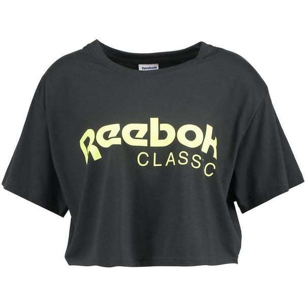Reebok Classic T-shirt z nadrukiem coal RE021D00B