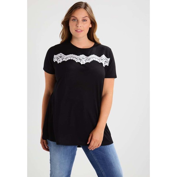 Dorothy Perkins Curve T-shirt z nadrukiem black DP621E04Y