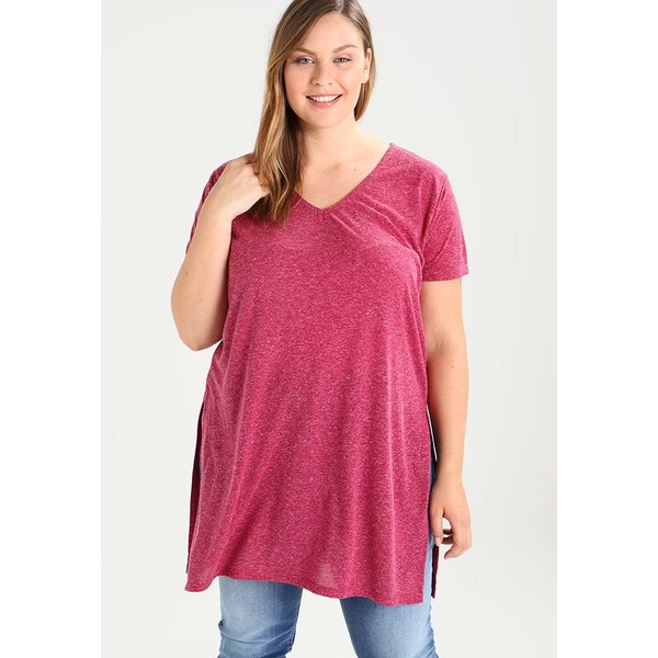 New Look Curves BOYFRIEND FIT T-shirt z nadrukiem deep pink N3221D08H