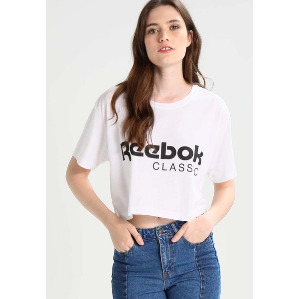Reebok Classic T-shirt z nadrukiem white RE021D00B