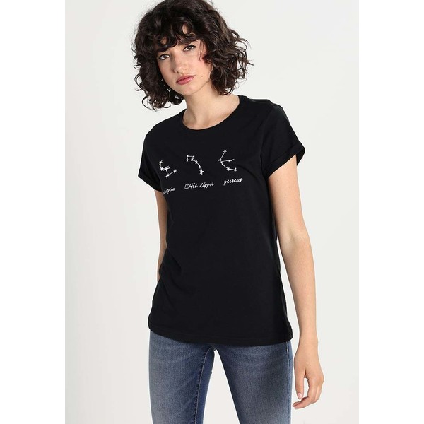 TWINTIP SOLID T-shirt z nadrukiem black TW421DA9C