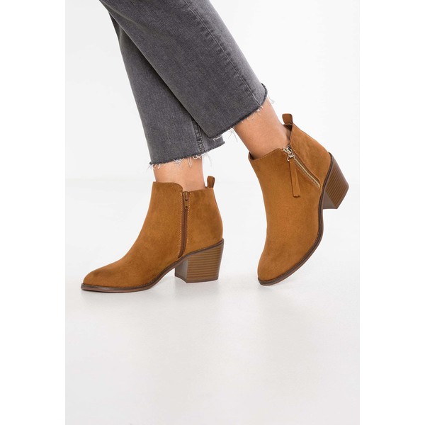 ONLY SHOES ONLBIANCA ZIP HEELED Ankle boot cognac OS411NA10