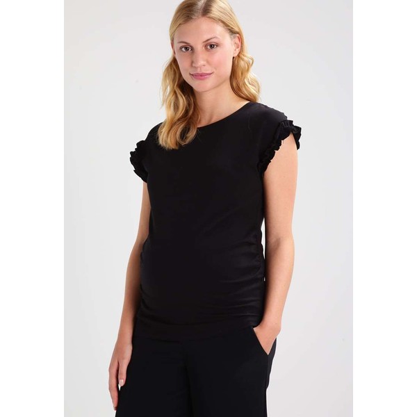 DP Maternity RUFFLE T-shirt z nadrukiem black DP829G022