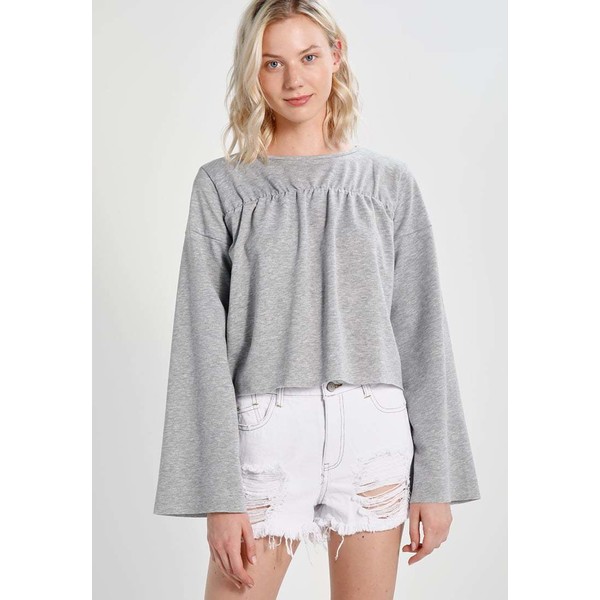 Missguided GATHERED FLARE SLEEVE Bluza grey M0Q21D045
