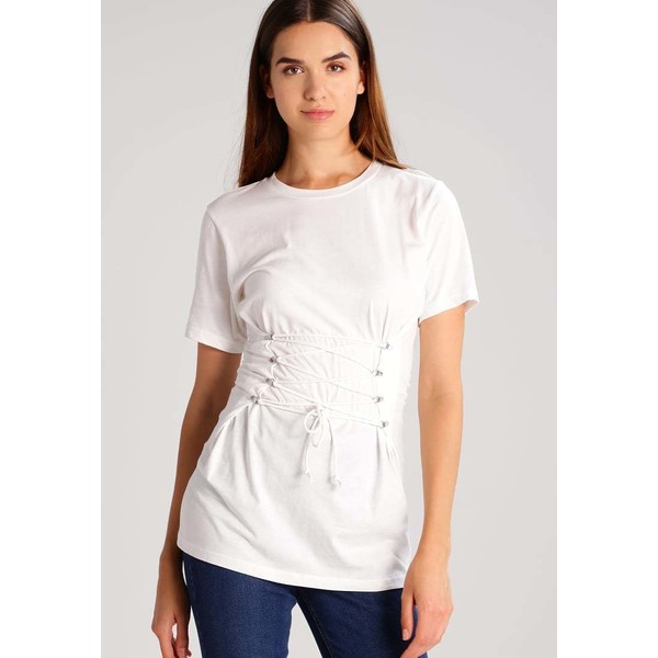 Topshop Tall CORSET T-shirt z nadrukiem ivory TP721D0GL