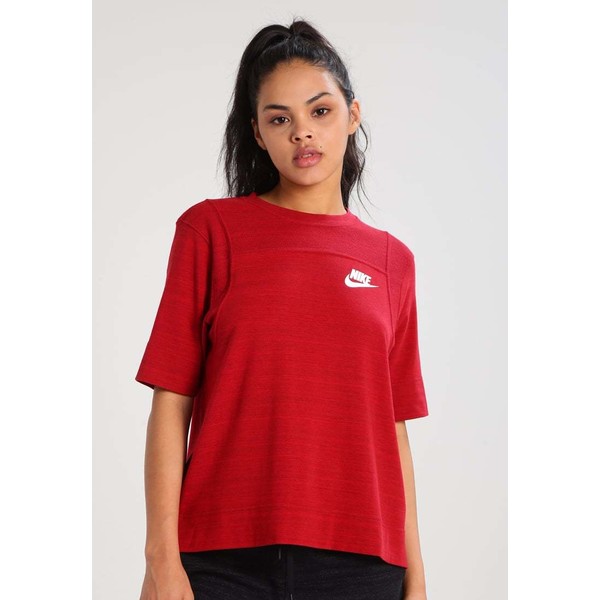 Nike Sportswear T-shirt z nadrukiem fusion red/white NI121D08W