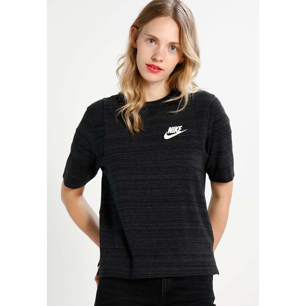 Nike Sportswear T-shirt z nadrukiem black/white NI121D08W