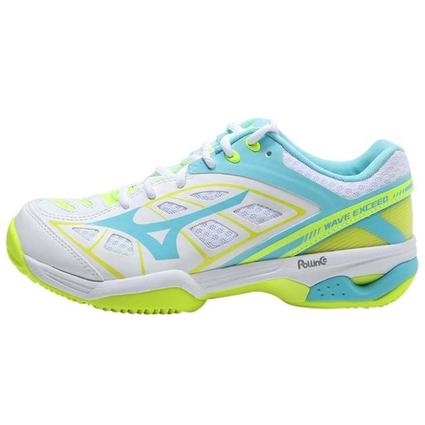 Mizuno WAVE EXCEED CLAYCOURT Obuwie do tenisa Outdoor white/blueradiance/yellow M2741A04D