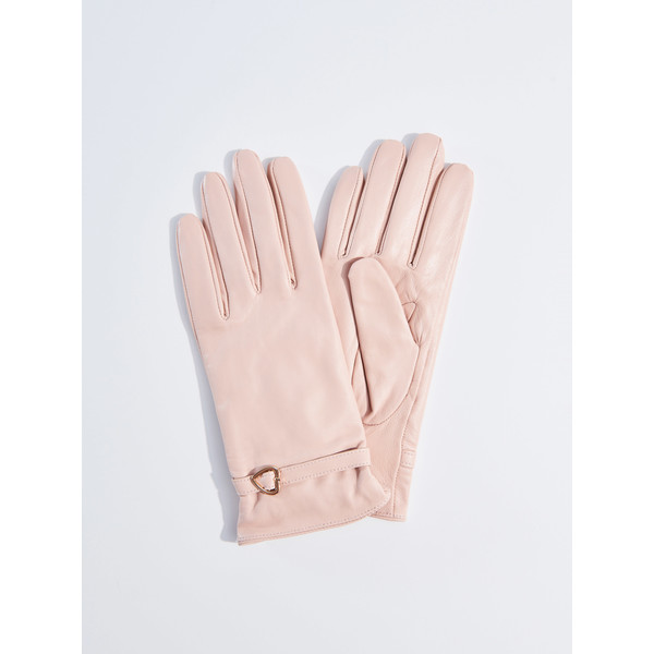 Mohito Skórzane rękawiczki z ozdobnym paskiem RT570-03X