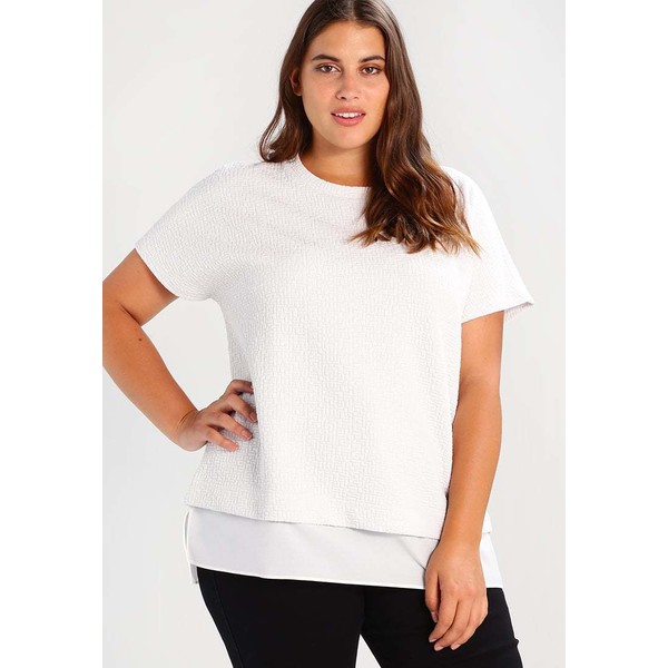 Persona by Marina Rinaldi OPEN T-shirt z nadrukiem white PQ021D00D