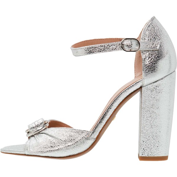 Whistles THURZA RING DETAIL HEEL Sandały na obcasie silver WH011L00I