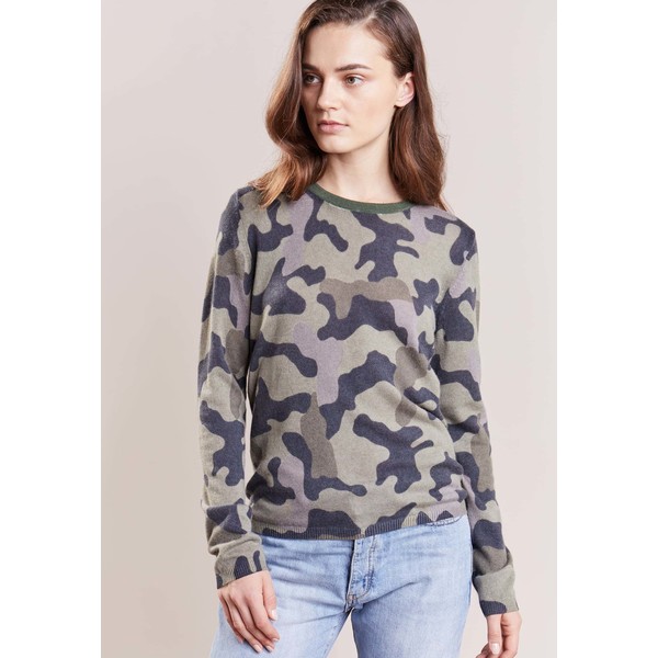 FTC Cashmere CAMOUFLAGE Sweter dark moss FT221I04D