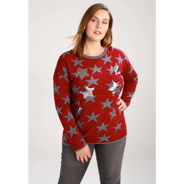 Open End STARS Sweter red OP021I00O