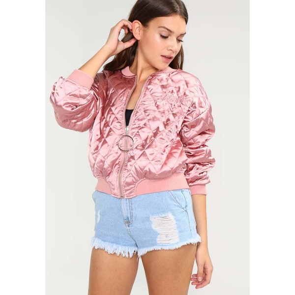 Missguided BARBIE QUILTED RING PULL Kurtka Bomber pink M0Q21G01E