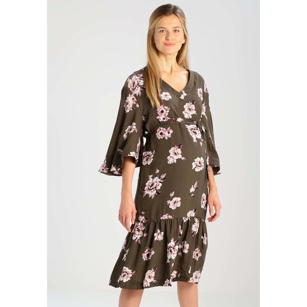 mint&berry mom FLORAL SOFT TRENCH Sukienka letnia khaki EX529FA2I