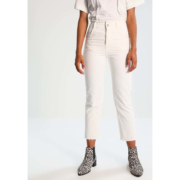 Topshop BOUTIQUE FRAY Jeansy Straight leg white T0G21N00A
