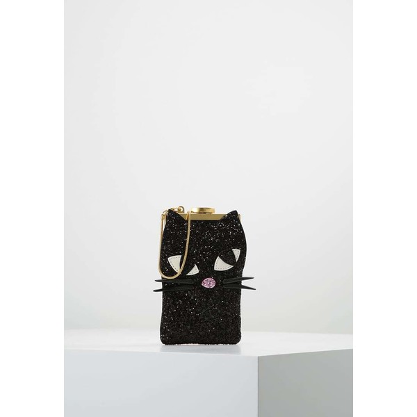 Lulu Guinness GLITTER KOOKY CAT ELLIE Torba na ramię black LG651H01N