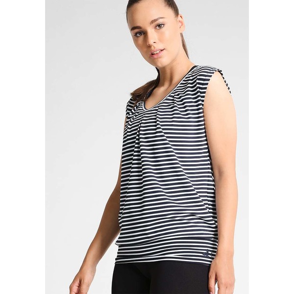 Curare Yogawear WIDE T-shirt basic stripes blue/white CY541D006