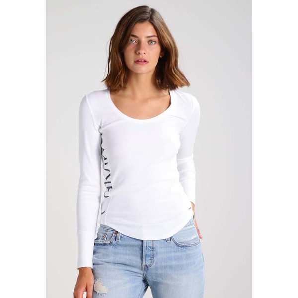 Calvin Klein Jeans LANE Bluzka z długim rękawem bright white C1821D04D