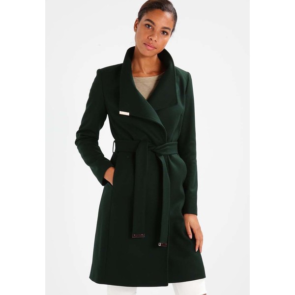 Ted Baker KIKIIE LONG WRAP COAT Płaszcz wełniany /Płaszcz klasyczny dark green TE421U005