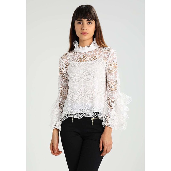 Endless Rose CROCHET LACE WITH RIBBON TIES AT BACK Bluzka off white EN921E005