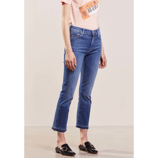 Mother THE INSIDER CROP UNDONE Jeansy Bootcut blue denim MH321N00L