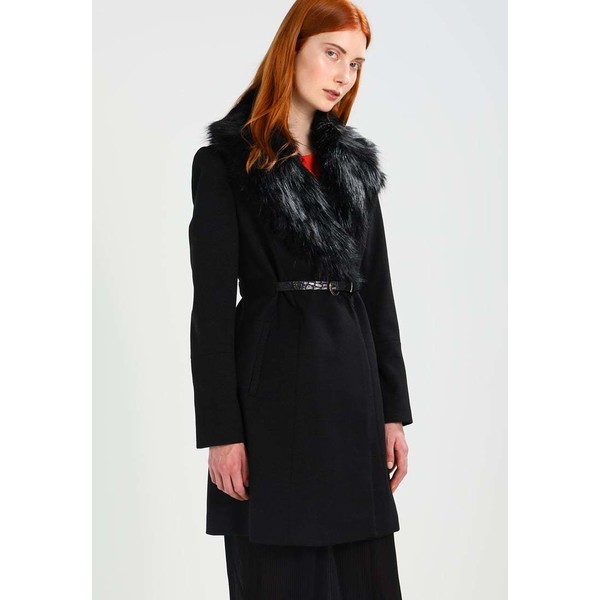 Dorothy Perkins BELTED COAT Płaszcz wełniany /Płaszcz klasyczny black DP521U00K