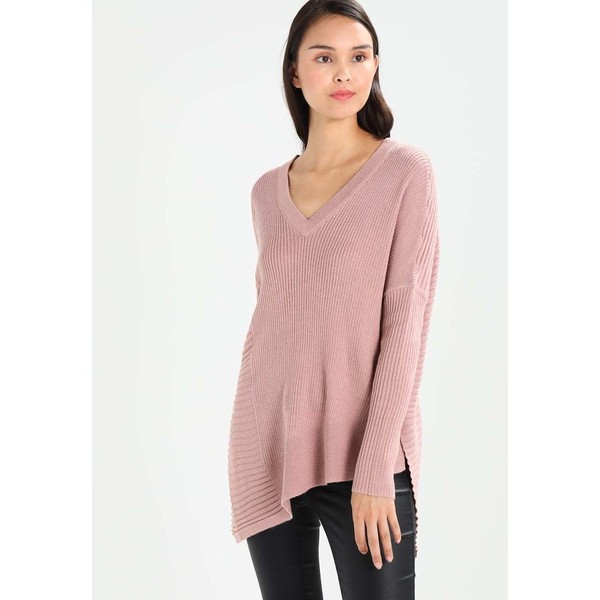AllSaints KELD OLIVO V NECK Sweter pink A0Q21I010