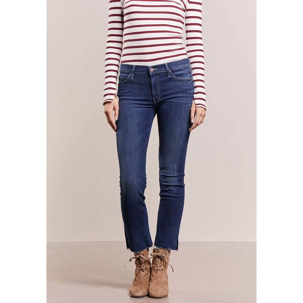 Mother THE RASCAL ANKLE SNIPPET CROPPED Jeansy Slim fit blue denim MH321N00J