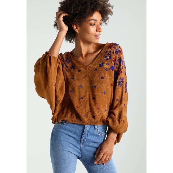 Free People MUSIC IN TIME Bluzka brown FP021E02K