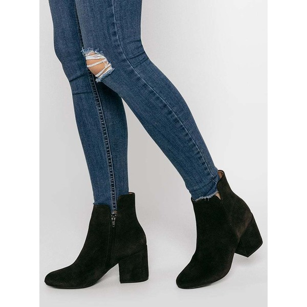 Pieces PSPEPPER SUEDE BOOT Botki black PE311N01O