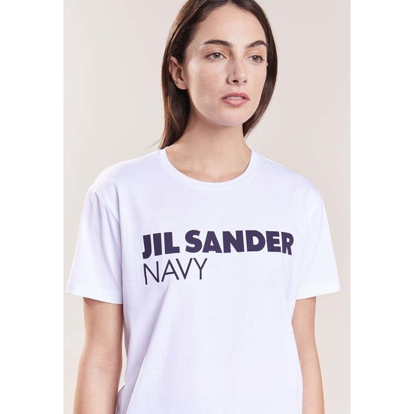 Jil Sander Navy T-shirt z nadrukiem white JS021D000
