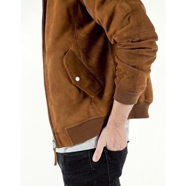 Stradivarius Kurtka bomber z dwoiny 7676/409