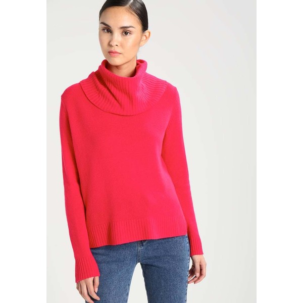 Benetton TURTLE NECK Sweter red 4BE21I0CE