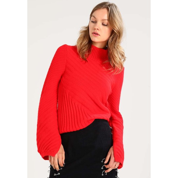 Topshop FUNNEL Sweter red TP721I0BY