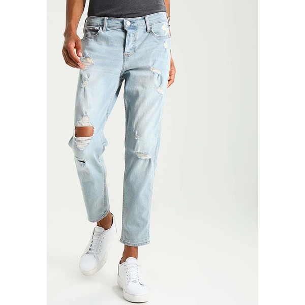 Hollister Co. BOYFRIEND Jeansy Relaxed fit light destroy H0421N017