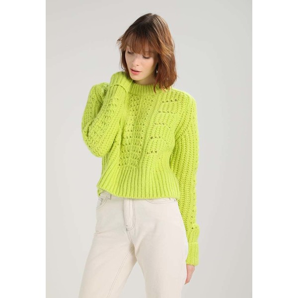 Topshop BOUTIQUE CABLE Sweter lime T0G21I009