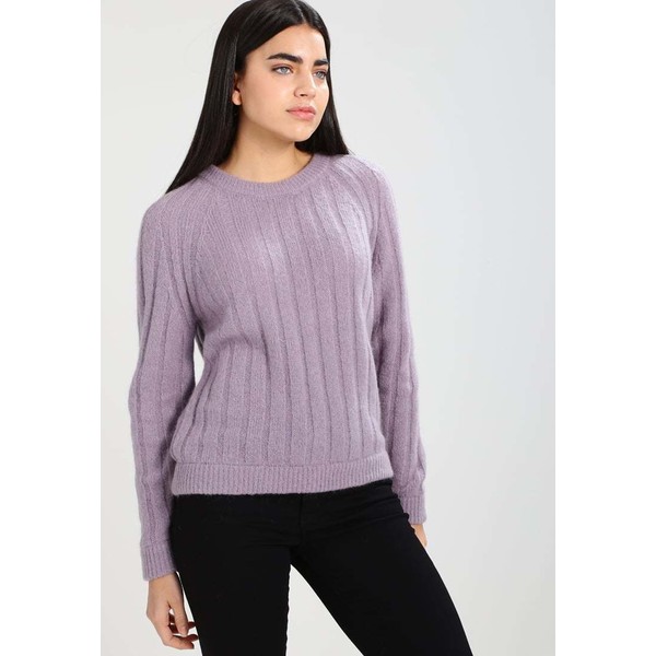Envii ENDEER Sweter lavender gray melange EI421I00B