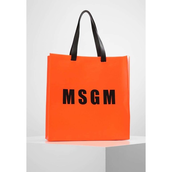 MSGM Torba na zakupy neon orange MG651H009
