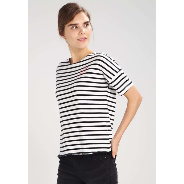 Sundry CREW NECK T-shirt z nadrukiem maritime stripes SUD21D000