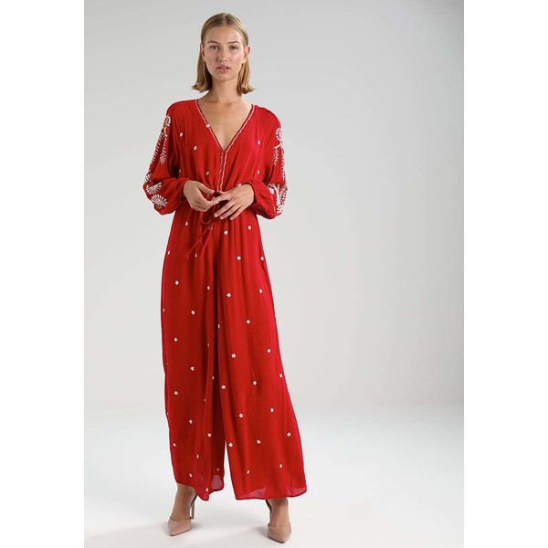 Free People EMBROIDERED V Kombinezon red FP021T001