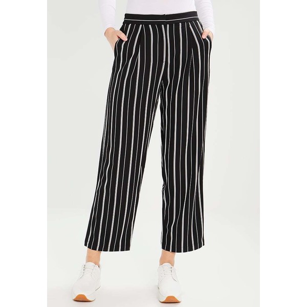 Selected Femme SFDUSINA PANT Spodnie materiałowe black/white SE521A0A2