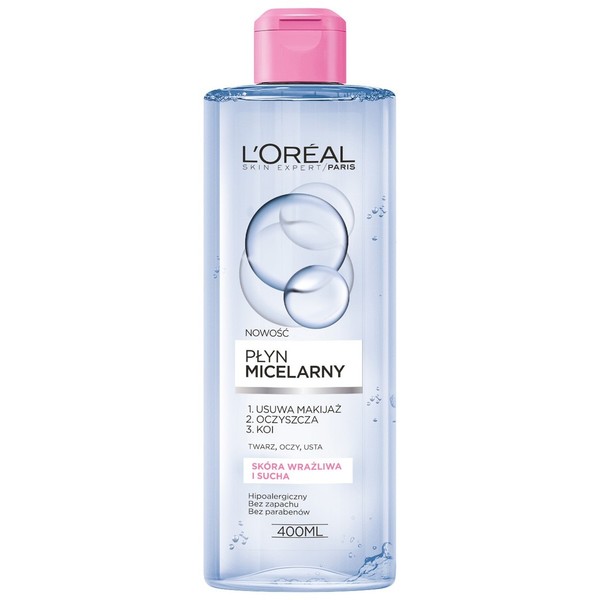 L'Oréal Paris Płyn Micelarny Skin Expert Płyn Micelarny Skóra Wrażliwa Sucha 100-AKD05G