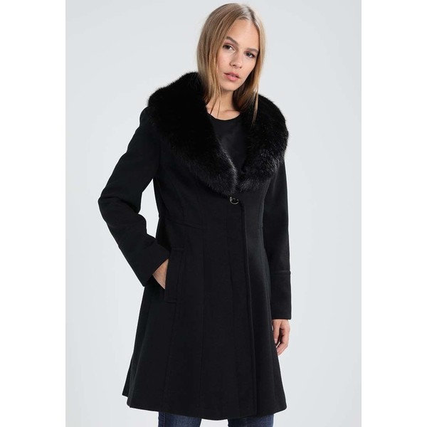 Wallis Petite FIT FLARE COAT Płaszcz wełniany /Płaszcz klasyczny black WP021U003