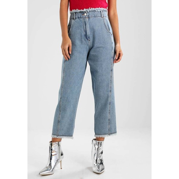 Topshop BOUTIQUE Jeansy Straight leg mid denim T0G21N00H