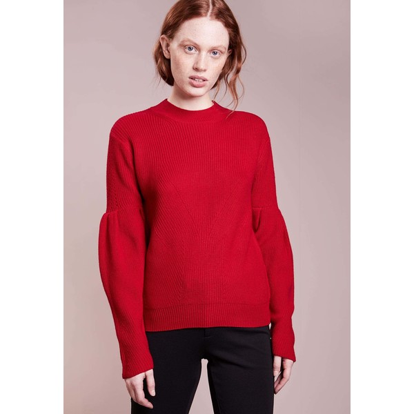 81hours Studio RIBBED PUFF SLEEVES Sweter deep red H8121I00A